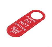 Gdfnmogo Cartello in pelle PU con scritta "Do Not Disturb Quiet Meeting Out of Office Welcome Knock" per hotel, ufficio, decorazione per la casa, 22,5 x 8,5 cm (rosso Please do not disturb)