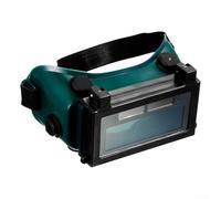 Gdfnmogo Casco per saldatura auto-oscurante con lente LCD ad energia solare per saldatura MIG/TIG/MMA, regolazione dell'ombra DIN3-11, 2 sensori, corpo in plastica PP, filtro 108x50mm
