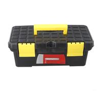 Gdfnmogo Cassetta degli attrezzi in plastica a doppio strato da 25,4 cm, con fodera, compatta, multifunzione, per elettricisti, falegnami e appassionati di fai da te