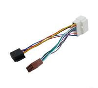 Gdfnmogo Cavo adattatore ISO per autoradio a 16 pin per cablaggio 1999-2008, connettore interfaccia audio femmina a ISO maschio, ABS nero + bianco, 12 V