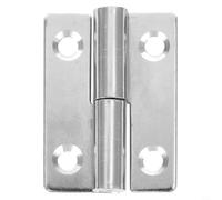 Gdfnmogo Cerniera per porta rimovibile in acciaio inossidabile 304 con design a sollevamento, per armadietti, guardaroba, porta, resistente, cerniera rimovibile, finitura argento (5,1 cm a sinistra)