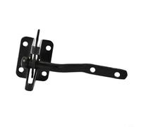 Gdfnmogo Chiusura automatica per cancello da 144 mm con serratura nera con viti per la sicurezza della porta del giardino e il miglioramento della casa