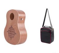 Gdfnmogo Classic Portable Cajon Box Tamburo a mano con cinghia, suono caldo, in legno di mogano da viaggio, marrone con borsa per il trasporto Tamburo portatile