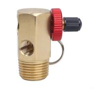 Gdfnmogo Collettore serbatoio aria con valvola di intercettazione e valvola di sfiato 1/2 NPT per compressore d'aria, valvola combinata in ottone per DN16, 0-110 PSI Manipolazione della pressione