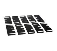 Gdfnmogo Confezione da 10 spessori per cerniere in PVC, 10 x 3,8 cm, spessore 0,07 cm, spessore nero, per allineamento degli angoli del raggio per riempire gli spazi delle porte e riparare