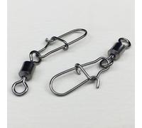 Gdfnmogo Confezione da 100 girelle da pesca con cuscinetti a sfera in acciaio inossidabile con connettore a scatto per una rotazione regolare e un'elevata resistenza alla trazione, misure da 2 a 8