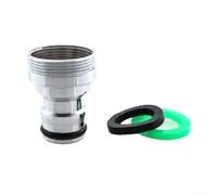 Gdfnmogo Confezione da 2 adattatori in acciaio inox per tubo flessibile per rubinetto, diametro esterno 24 mm, diametro interno 22 mm, connettore a scatto per lavastoviglie, cromato