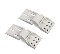 Gdfnmogo Confezione da 2 cerniere pieghevoli in plastica con sei fori, angolo di apertura regolabile 95-110 gradi, compatibili con vari piccoli congelatori, bianco