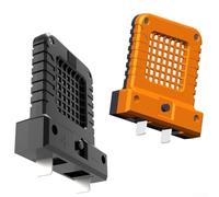 Gdfnmogo Confezione da 2 luci da lavoro a LED da 14 W per batterie al litio da 20 V/21 V, presa regolabile da 20,5 a 40,5 mm, lanterna compatta da campeggio senza fili e ispezione (nero + arancione)