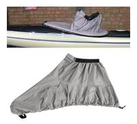 Gdfnmogo Copertura per cabina di guida per canoa e kayak, in nylon 420D, protezione per cabina di guida per barca, con cinghie elastiche, per riporre fuori stagione la spiaggia (grigio, M)