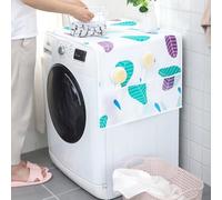 Gdfnmogo Copertura per frigorifero in PEVA, protezione antipolvere per elettrodomestici, 130 x 54 cm, con tasche laterali, copertura impermeabile riutilizzabile in tessuto Compat(A)
