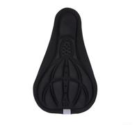 Gdfnmogo Coprisedile per bicicletta in gel 3D, morbido cuscino in silicone, per ciclismo, confortevole, imbottito, protezione per sella per bicicletta, sellino per mountain bike (nero)