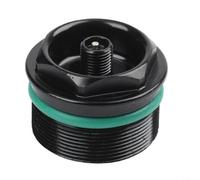 Gdfnmogo Dado per valvola della forcella della bicicletta, in lega di alluminio, per forcella RockShox, inserto filettato con guarnizione AV nera (30,3 x 1,0 mm)
