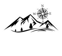 Gdfnmogo Express Yourself With Black Car Mountain Tree Vinyl Graphic Sticker