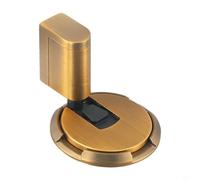 Gdfnmogo Fermaporta regolabile in lega di zinco, resistente, per porte da 5-20 mm, antivento, anti-sbattimento, per interni ed esterni, senza trapano, colore bronzo (1 pezzo)