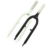 Gdfnmogo Forcella anteriore pieghevole in alluminio per bici con compatibilità V-Brake, lunghezza totale 53 cm, tubo superiore 28,6 mm × 170 mm, lega leggera per Brompt (nero)