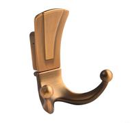 Gdfnmogo Gancio appendiabiti in bronzo, in lega di zinco, doppio gancio per bagno, resistente alla ruggine e per appendere cappelli o asciugamani (1)