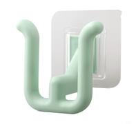 Gdfnmogo Gancio per pantofole da parete non perforato per bagno, organizer per scarpe senza trapano, con design drenante, in plastica (ciano)