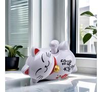 Gdfnmogo Gatto portafortuna cinese a energia solare, ornamento per auto Maneki Neko Fortune Feng Shui con materiale ABS, decorazione per la casa (B)