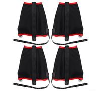 Gdfnmogo Ghette per piedi a prova di sabbia per trekking e ciclismo, materiale in nylon, circonferenza superiore 25 cm, vestibilità regolabile, ideali per sentieri di montagna e deserto (2 paia nero)