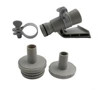 Gdfnmogo Intex 25022E - Kit di ricambio per connettore a getto d'acqua per piscina fuori terra, con ugello filtrante, morsetto per tubo flessibile e staffa per tubi da 3,2 cm