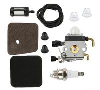 Gdfnmogo Kit di filtri per carburatore e linea carburante con filtro dell'aria, candele di accensione Primer, lampadine per assemblaggio compatibile con tagliasiepi HS45 FC55 FS310