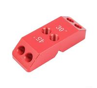 Gdfnmogo Kit guida per trapano angolare da 30-90 gradi con blocco modello di foratura regolabile e 4 punte da trapano, guida per fori in lega di alluminio per angolo o dritto (rosso)