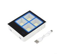 Gdfnmogo Lanterna da campeggio a energia solare con ricarica mobile USB, luce LED super luminosa per esterni, per escursionismo, pesca, emergenza, mercato notturno, 3 (bianco)