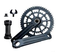 Gdfnmogo Lega di alluminio Per Bicicletta Guarnitura 34T50T Corona 165mm Hollow Strada Integrata Per Bike Manovella con Asse 24mm per 9/10/11 Velocità Drivetrain (con movimento centrale)