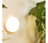 Gdfnmogo Luci a disco con sensore di movimento con telecomando, ricaricabile sotto l'armadio della cucina, armadio, batteria da 500 mAh, ricarica USB, luce notturna per rilevamento del corpo umano