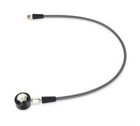 Gdfnmogo Manometro per immersioni subacquee con tubo in tessuto in fibra di carbonio, filettatura 7/16-20UNF, quadrante luminoso per cilindri ad alta pressione da 300 bar, girevole a 360° (65 cm)