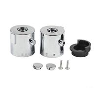 Gdfnmogo Manopola di comando per miscelatore termostatico per vasca da bagno, manopola in plastica cromata con scanalature a 24 denti, diametro 40 mm, con arresto incluso