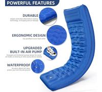 Gdfnmogo Materassino gonfiabile leggero per campeggio all'aperto, comfort ispessito da 13 cm, con pompa a pedale, toppe di riparazione e borsa per il trasporto, compatibile con escursionismo e zaino