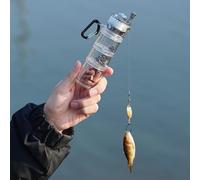 Gdfnmogo Mulinello da pesca a mano con bottiglia a tre strati, organizer compatto per attrezzi da pesca tascabile, per ganci, esche e galleggianti (bianco)