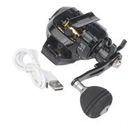 Gdfnmogo Mulinello da pesca digitale, rapporto di trasmissione 7,2:1, alto rapporto di trasmissione con allarme morso di pesce e posizionamento profondo, mulinello ricaricabile per pescatori (nero)