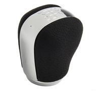 Gdfnmogo P12 - Pomello di ricambio in pelle nera per P12 R34 a 6 marce, in ABS cromato