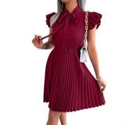 Gdfnmogo per Mini Abito Donna Scollo V Schiena Nuda Elegante per Mini | Scollo a V profondo, schiena nuda, fiocco posteriore, design sexy, perfetto per la spiaggia