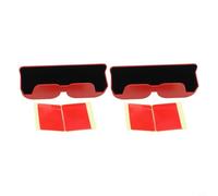 Gdfnmogo Per Montare Box Abs Storage Holder for Pack 2 Plus Car Sun Visor Piccoli occhiali da sole per avere oggetti adatti a tutti i veicoli Nero (ROSSO)