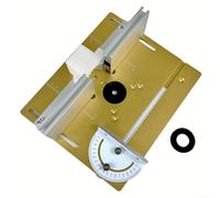 Gdfnmogo Piastra di inserimento da tavolo in alluminio per fresatrice elettrica per la lavorazione del legno, 240 x 200 x 60 mm, oro, compatibile con piattaforme in lega di alluminio