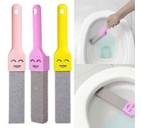 Gdfnmogo Pietra pomice naturale per la pulizia del WC con manico per rimuovere macchie, calcare e ruggine da WC, lavandini, vasche da bagno, piastrelle e piscine, riutilizzabile (viola)