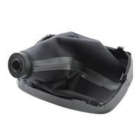 Gdfnmogo Pomello del cambio per A6 C5 per A4 B5 A8 D2 5/6 velocità con ghetta per stivale, pelle PU e struttura ABS, nero/argento, sostituzione diretta (nero)