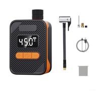 Gdfnmogo Pompa ad aria elettrica portatile per pneumatici da bici, 150 psi con ricarica USB-C, motore brushless, display a pressione reale, compatibile con pneumatici da strada e moto (arancione)
