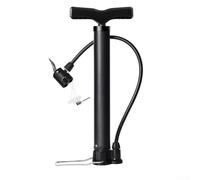 Gdfnmogo Pompa da pavimento per bicicletta con manometro, pompa a pedale in alluminio ad alta pressione da 130 PSI per valvole Presta/Schrader/Dunlop