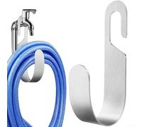Gdfnmogo Portagomma in acciaio inox per giardino e lavaggio auto, organizer per tubi dell'acqua da parete, gancio in metallo 304 antiruggine per rubinetto esterno