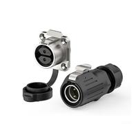 Gdfnmogo Presa elettrica impermeabile della flangia del connettore IP68 con maschio e femmina, tocco rapido collega, PBT e lega di rame per macchinari