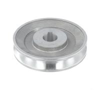 Gdfnmogo Puleggia motore a scanalatura singola in alluminio tipo A per trasmissione a cinghia del compressore d'aria, ruota di diametro 100 mm con foro da 19 mm o 24 mm e chiave da 6 mm o 8 mm, adatta