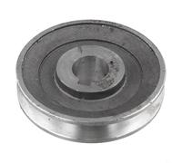 Gdfnmogo Puleggia motore a scanalatura singola in alluminio tipo A per trasmissione a cinghia del compressore d'aria, ruota di diametro 100 mm con foro da 19 mm o 24 mm e chiave da 6 mm o 8 mm, adatta