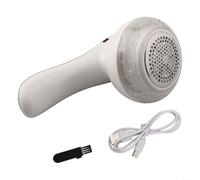 Gdfnmogo Rasoio elettrico per tessuti, ricaricabile tramite USB, con testina di ricambio, design compatto, 16 x 7,5 cm, per vestiti, divani, coperte (bianco)