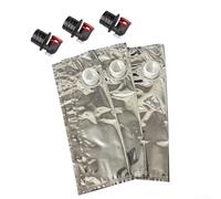 Gdfnmogo Sacchetti di ricambio riutilizzabili per borsa del vino, 2 l, set di 3 sacchetti dispenser di ricarica con beccuccio ermetico per la conservazione delle bevande, compatibili con refrigeratori