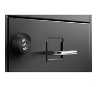 Gdfnmogo Scatola con serratura a combinazione a 3 cifre, in lega di zinco, con codice resettabile per posta, cassette degli attrezzi, roulotte, camper e barche (adatta a piastre da 11-13 mm) (nero)